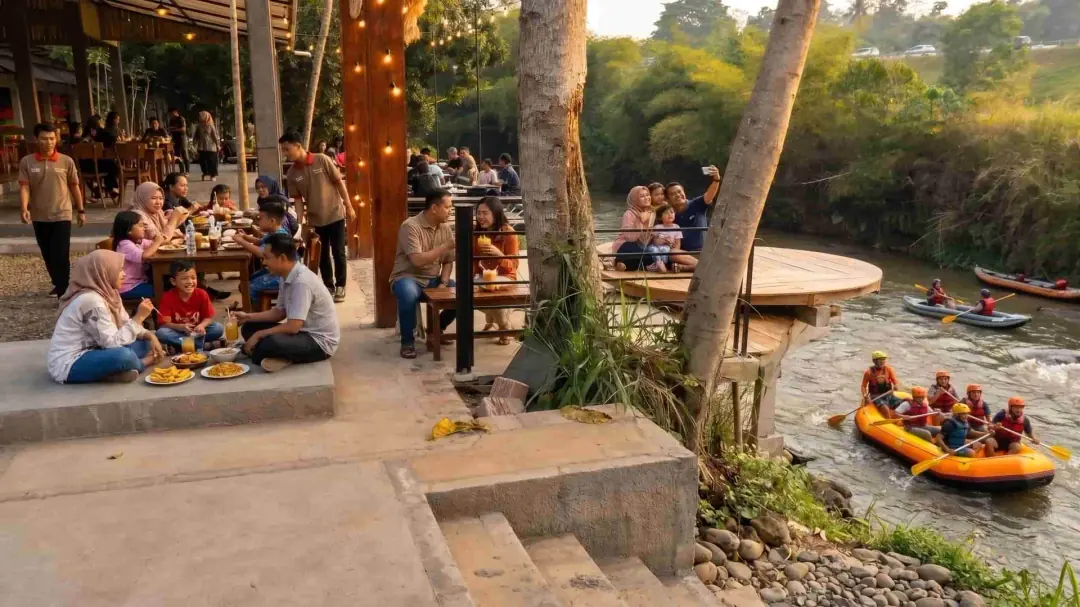Hidangan Sunda dan western di Resto Tirtha Shankara Caringin, Bogor